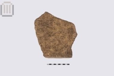 Part of an inscribed clay roof tile from the Goumani cave