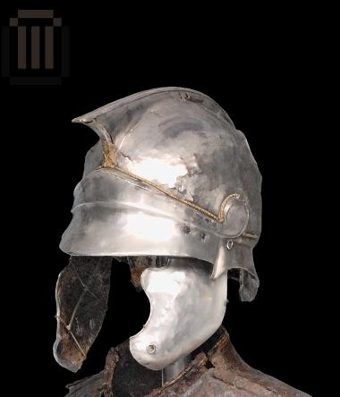 Silver-plated iron helmet from Prodromi