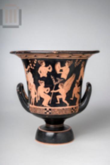 Ερυθρόμορφος καλυκωτός κρατήρας