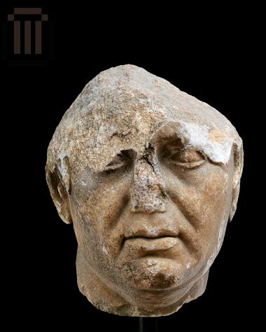 Head of a male statue
