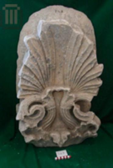 Relief palmette from a central pediment acroterion
