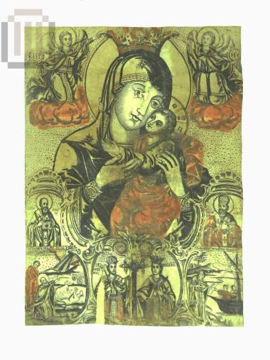 Η Παναγία Γλυκοφιλούσα με αγίους