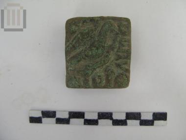 Bronze inscribed weight