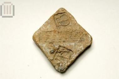 Lead inscribed plaque - sealing