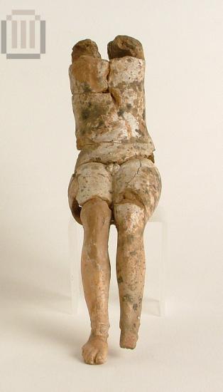 Πήλινη πλαγγόνα καθιστής ανδρικής μορφής