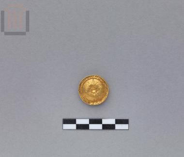 Χρυσή ασπιδόσχημη ψήφος περιδεραίου