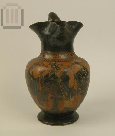 Attic black-figure trefoil oinochoe
