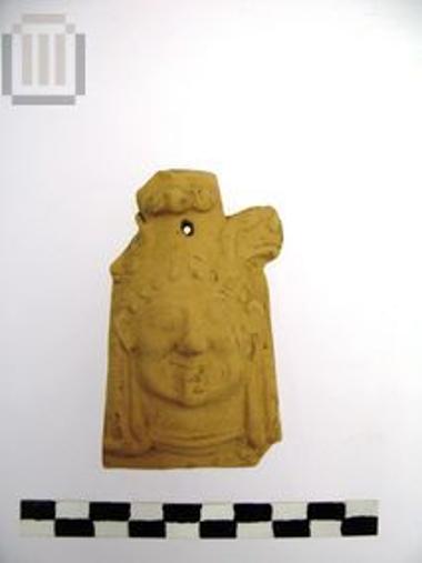 Clay plaque depicted with mermaid bust