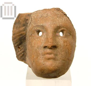 Terracotta female theatrical mask