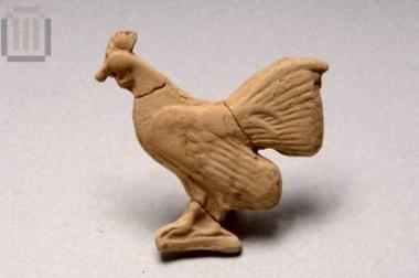 Clay plaque depicted with cock