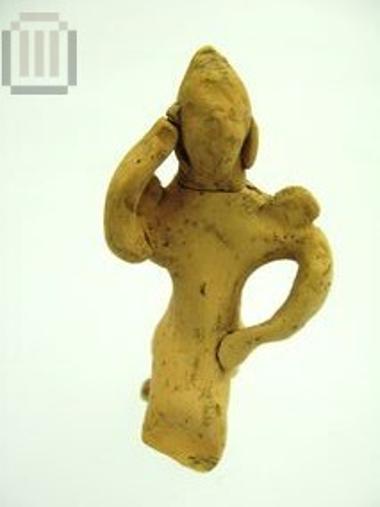 Πήλινο ειδώλιο καθιστής γυναικείας μορφής