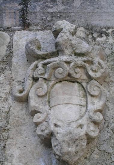 Escutcheon with relief decoration