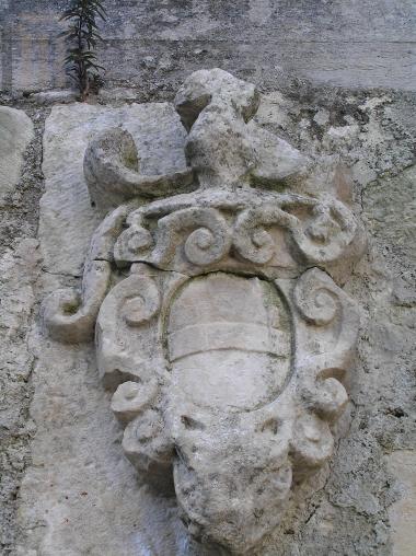 Escutcheon with relief decoration
