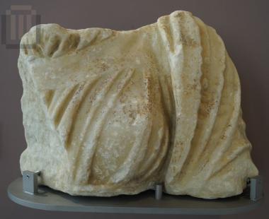 Part of marble female statue body