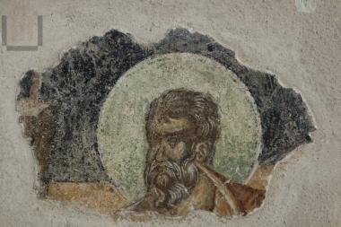 Wall painting with an Apostle.