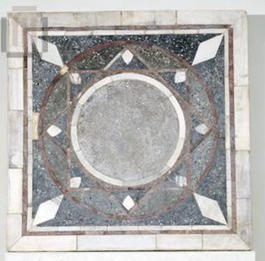 Mural marble inlay in opus sectile technique