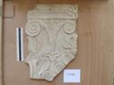 Part of relief pilaster capital revetment