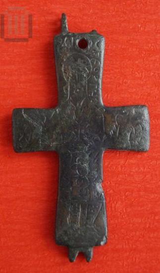 Bronze enkolpion cross