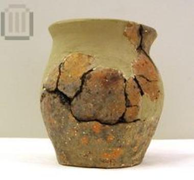 Handmade handleless burial vase