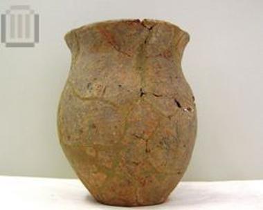 Handmade handleless burial vase