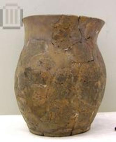 Handmade handleless burial vase