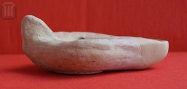 Clay almond shaped lamp