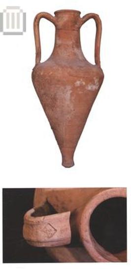 Stamped amphora with pointed foot