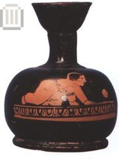 Attic red-figure squat lekythos