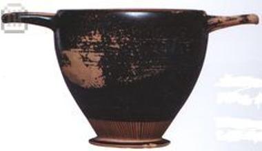 Attic black-glazed skyphos of Corinthian type