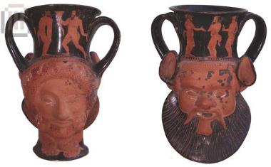 Attic double-faced plastic vase