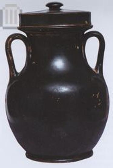 Attic black-glazed pelike with lid