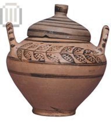 Rhodian stamnoid pyxis with lid