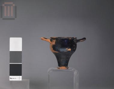 Black painted skyphos