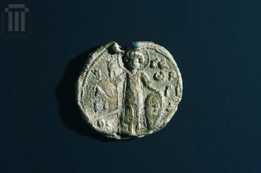 Lead seal of Constantinos Monasteriotis, late 12th to 1st half of the 13th c.