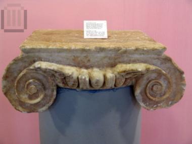 Marble ionic capital