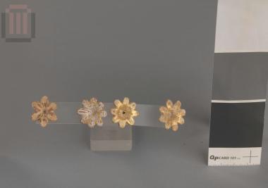 Clay golden flowers