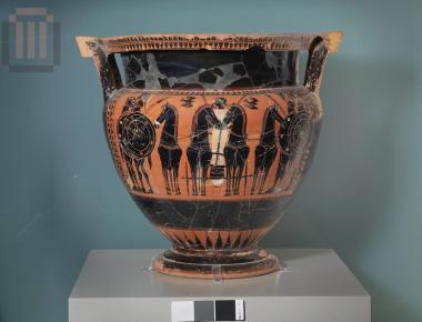 Attic black figured column krater