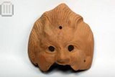 Clay pyxis, lekanis type