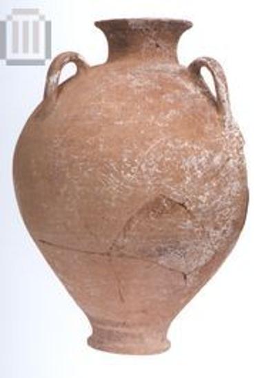 Three-handled?pithoid jar