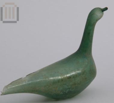Bird-shaped glass unguentarium
