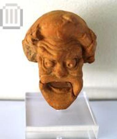 Clay male head