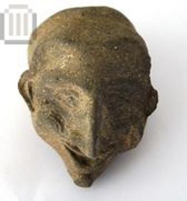 Satirical male head (mask) with pileus