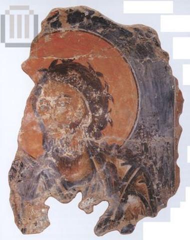 Detached wallpainting: Saint John the Forerunner from Deesis