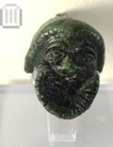 Bronze comedy figurine head (impost)