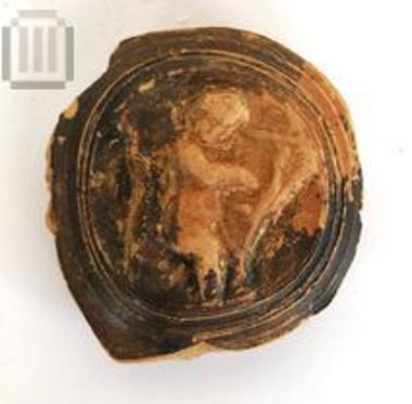 Phiale bottom emblem with relief depiction of Cupid