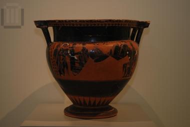 Black figured column krater