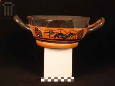 Black painted cup - skyphos