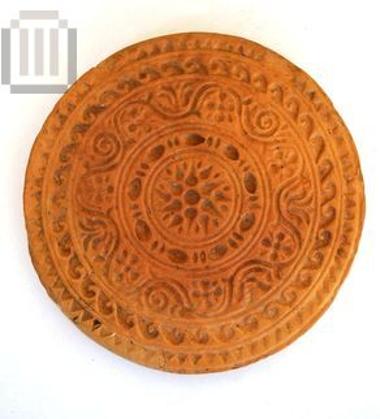 Clay round stamp mould
