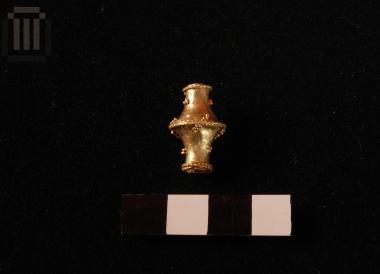 Golden biconical bead