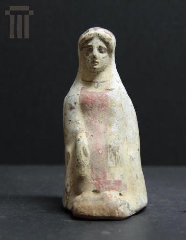 Terracotta figurine of an enthroned female figure